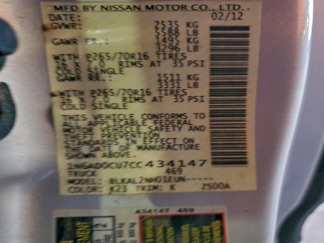 Nissan Frontier Sv Image 3